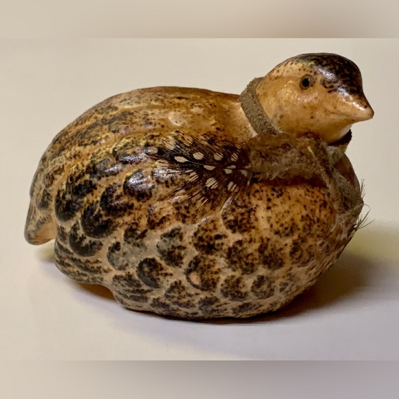 Mid Century Vintage Hand Painted Ceramic Quail Bird Figurine - Picture 2 of 16